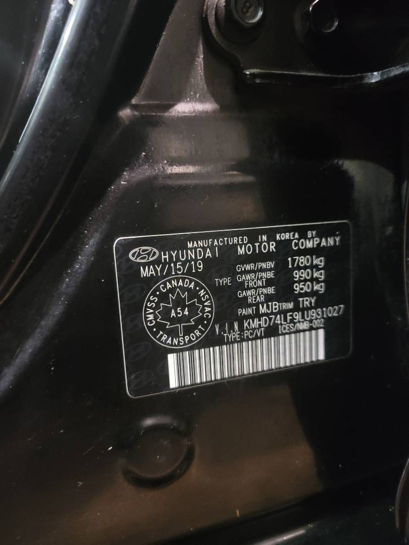 2020 HYUNDAI ELANTRA — 125977 KM — Lot 43217175 — Main - Marhaba Auctions Used Cars - Image 9