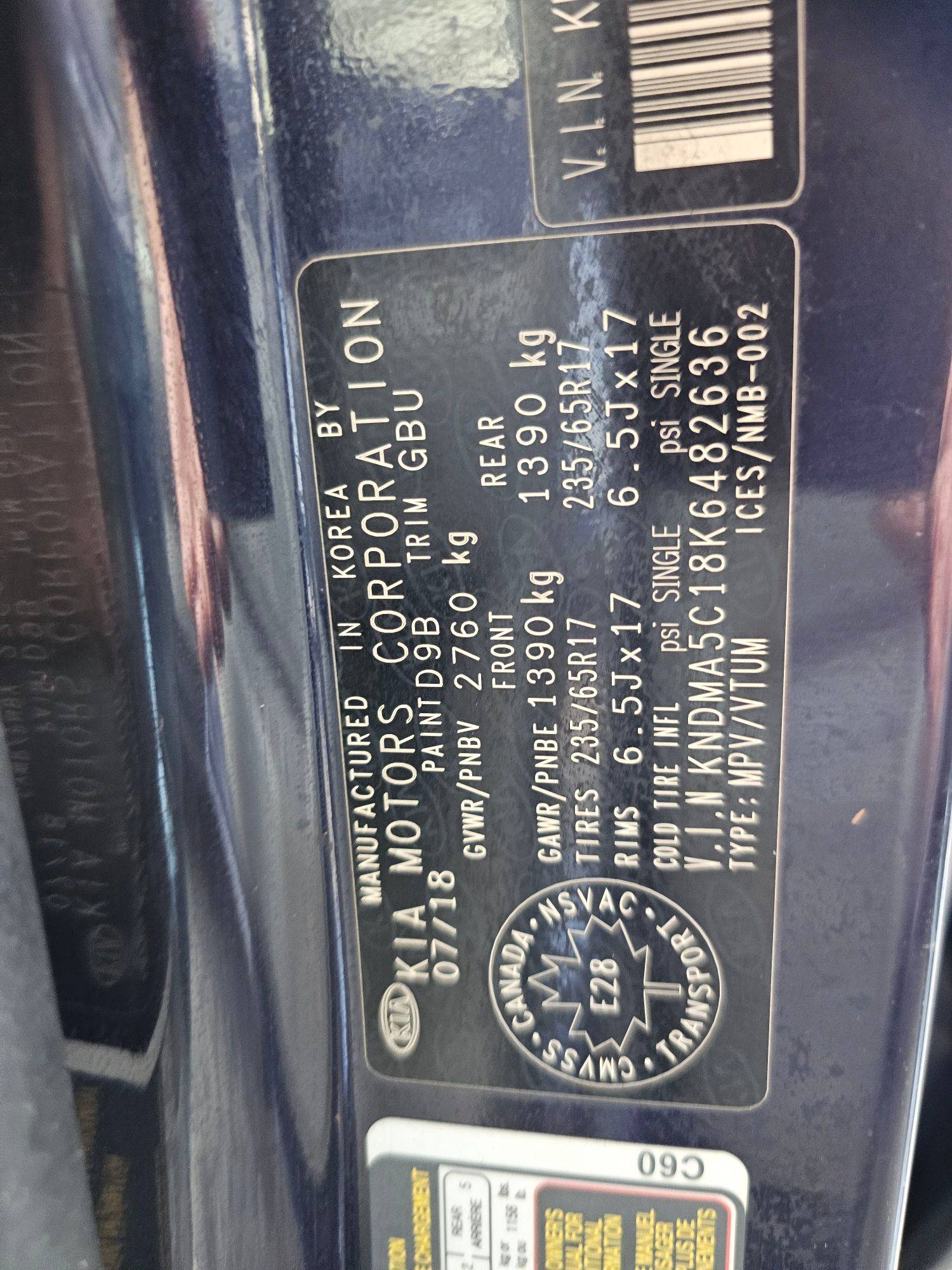 2019 KIA SEDONA — 167981 KM — Lot 12222366 — Ind. 12 - Marhaba Auctions Used Cars - Image 9