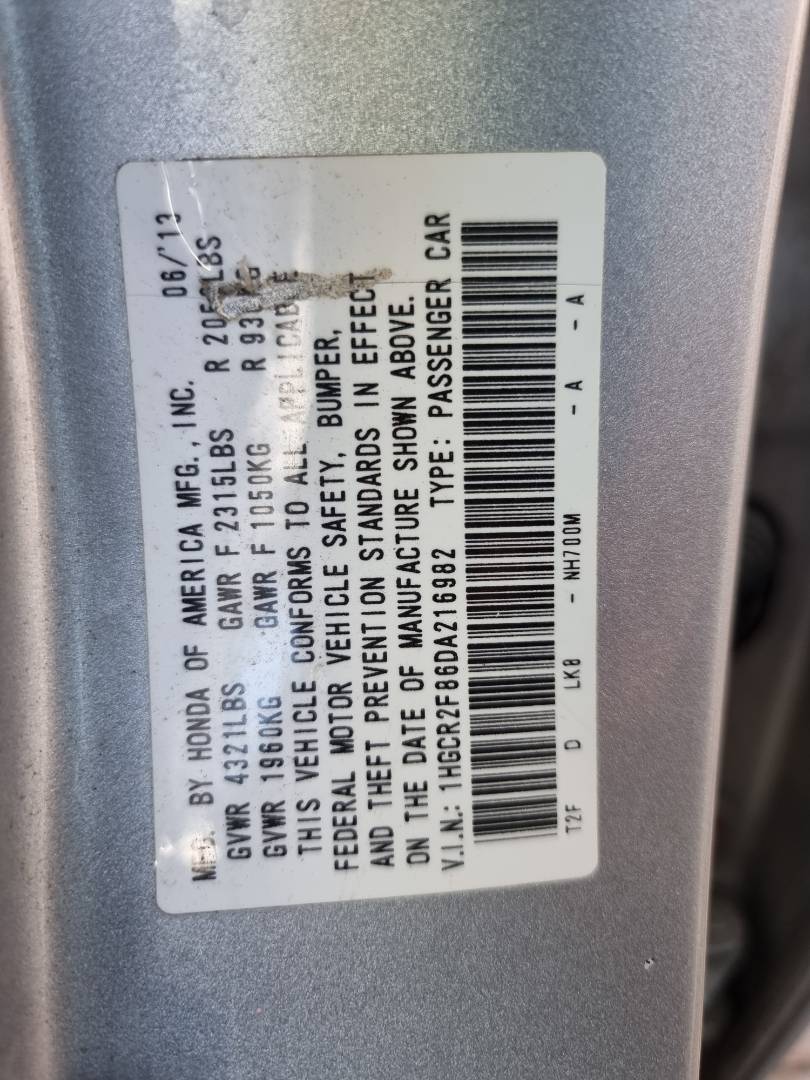 2013 HONDA ACCORD — 163917 Miles — Lot 215487 — Souq - Marhaba Auctions Used Cars - Image 10