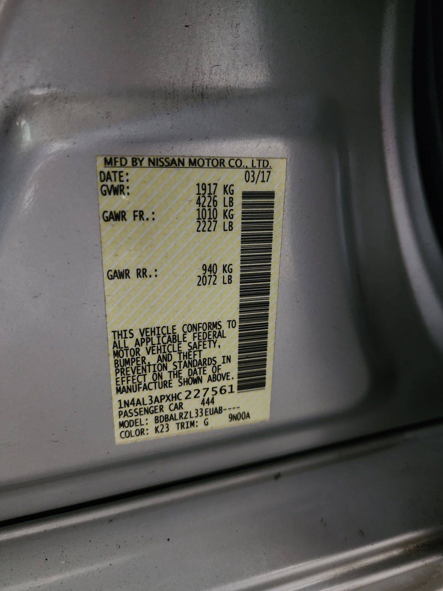 NISSAN ALTIMA 2017 - Marhaba Auction Used Cars - Image 9