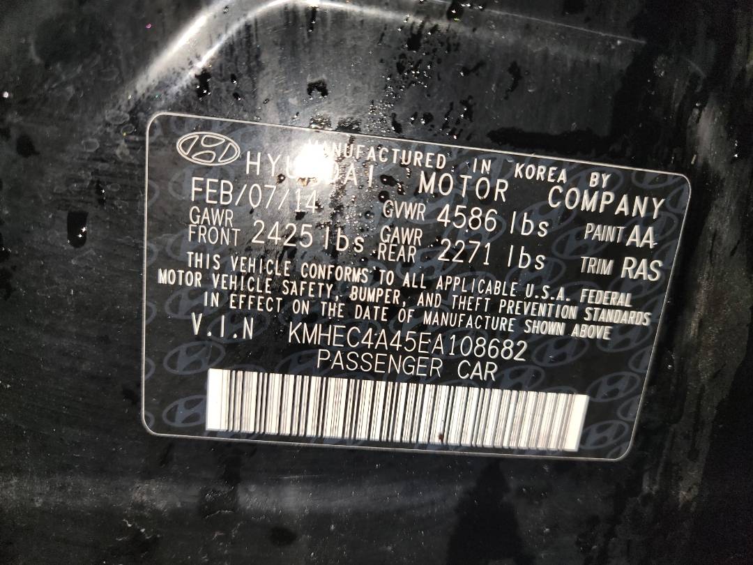 2014 HYUNDAI SONATA — 168520 Miles — Lot 80223733 - Marhaba Auctions Used Cars - Image 10