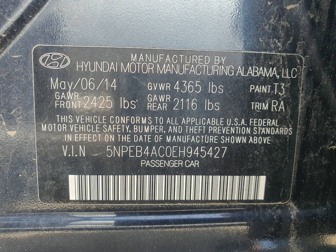 2014 HYUNDAI SONATA — 159410 Miles — Lot 42764754 - Marhaba Auctions Used Cars - Image 10