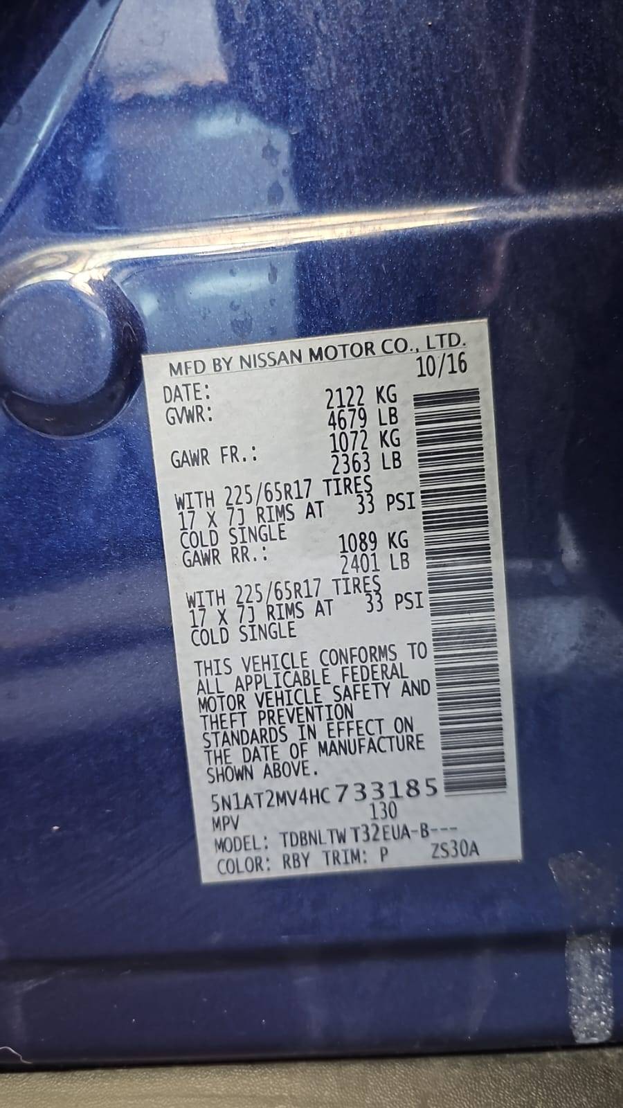 NISSAN ROGUE 2017 - Marhaba Auction Used Cars - Image 6