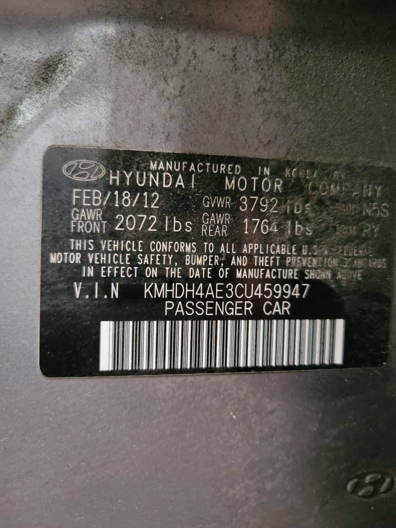 2012 HYUNDAI ELANTRA — 222708 Miles — Lot 79574243 - Marhaba Auctions Used Cars - Image 9