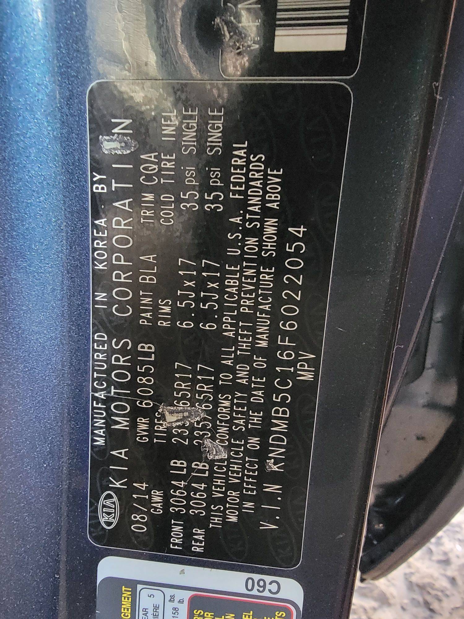 KIA SEDONA 2015 - Marhaba Auction Used Cars - Image 10