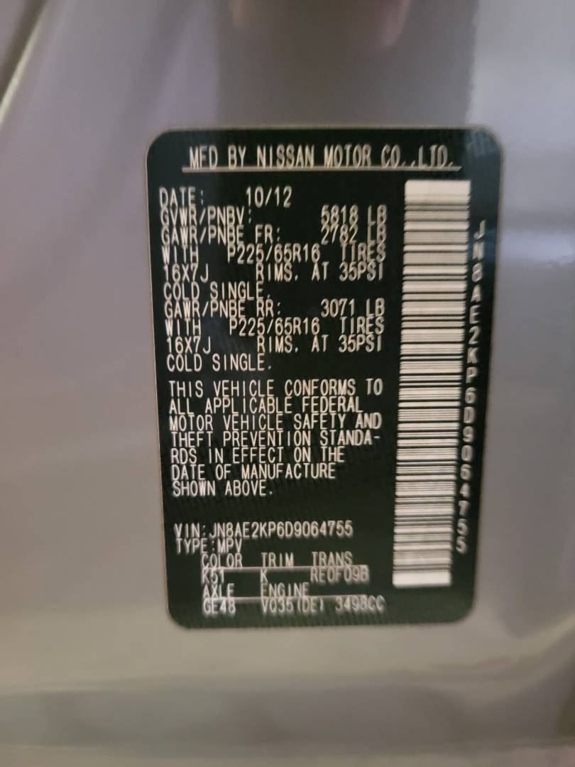 2013 NISSAN QUEST — 168530 Miles — Lot D9064755 — Main - Marhaba Auctions Used Cars - Image 9
