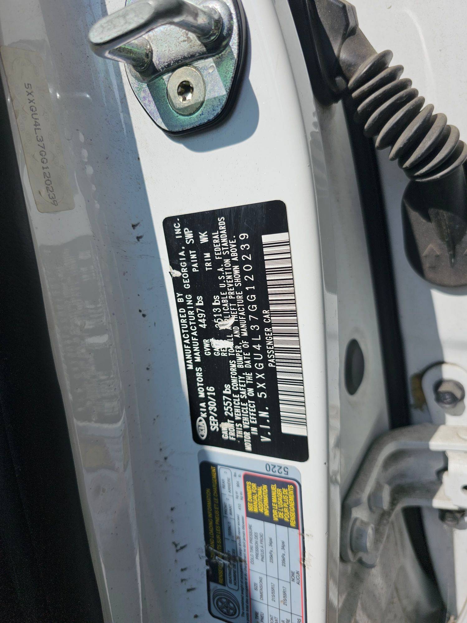 KIA OPTIMA 2016 - Marhaba Auction Used Cars - Image 10