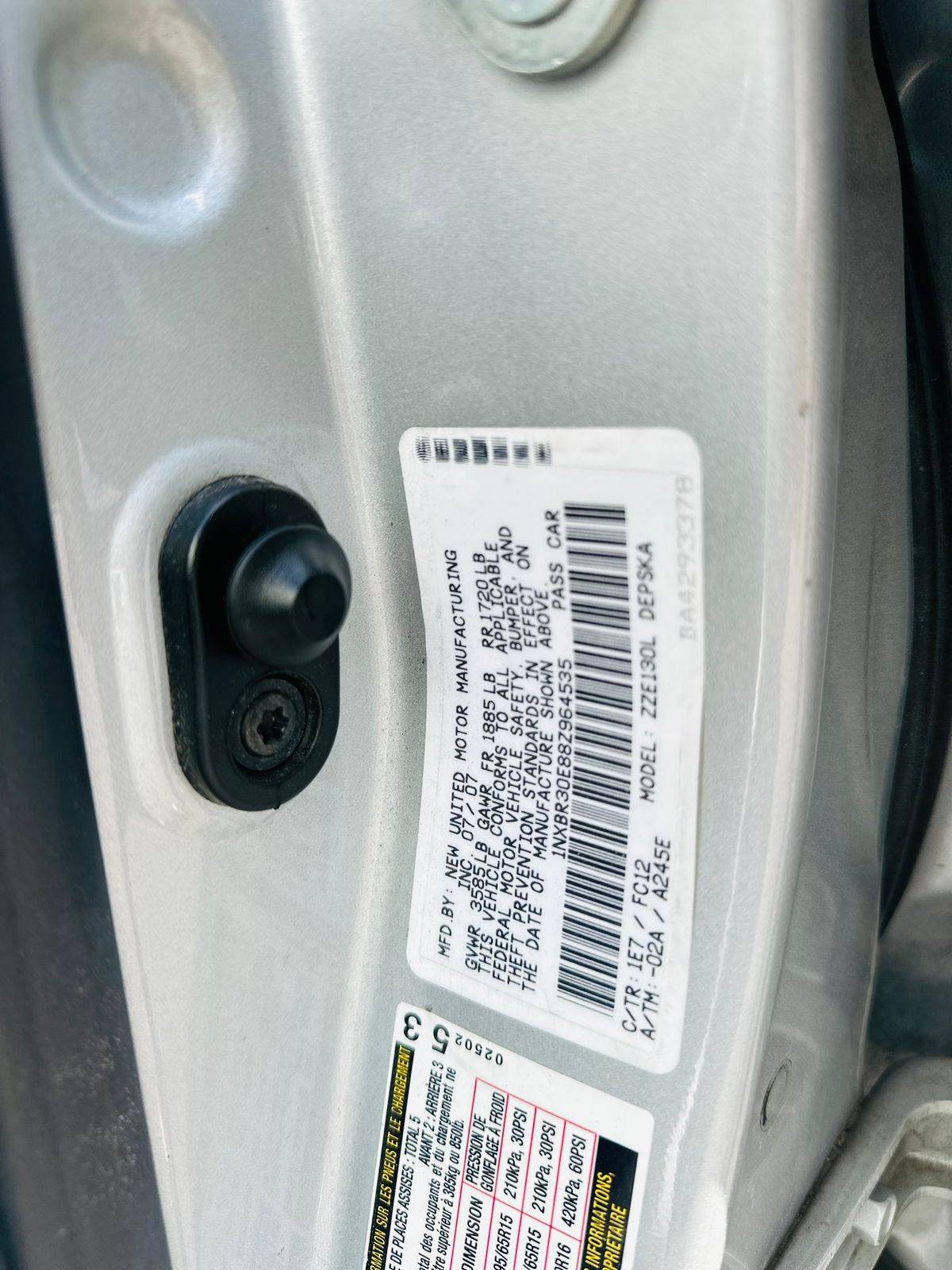 2008 TOYOTA COROLLA — 220012 Miles — Lot 30E88Z964535 — Souq - Marhaba Auctions Used Cars - Image 9