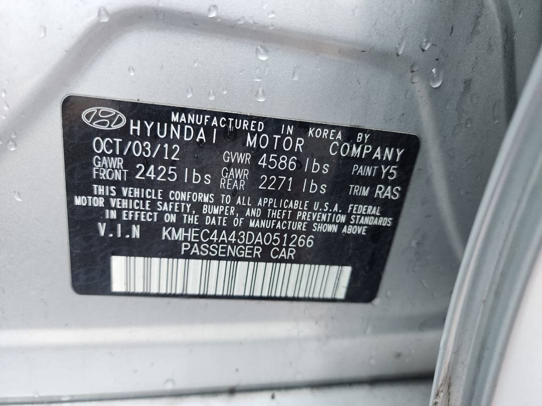 2013 HYUNDAI SONATA — 184552 Miles — Lot 43263894 - Marhaba Auctions Used Cars - Image 5