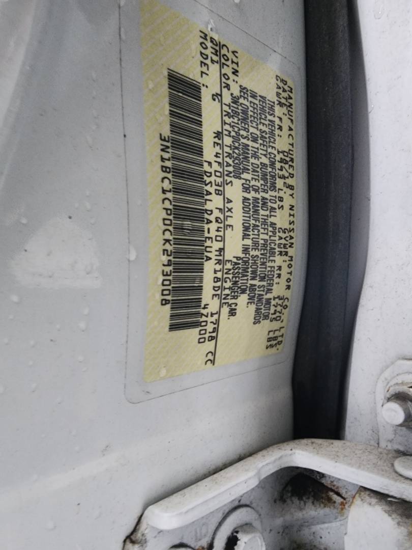 2012 NISSAN VERSA — 113788 Miles — Lot 68441412 - Marhaba Auctions Used Cars - Image 3