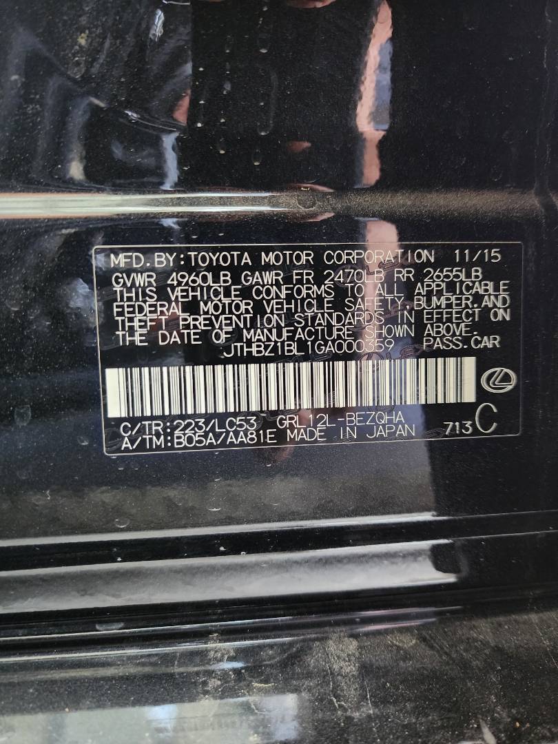 2016 LEXUS GS 350 — 77832 Miles — Lot GA000359 - Marhaba Auctions Used Cars - Image 4
