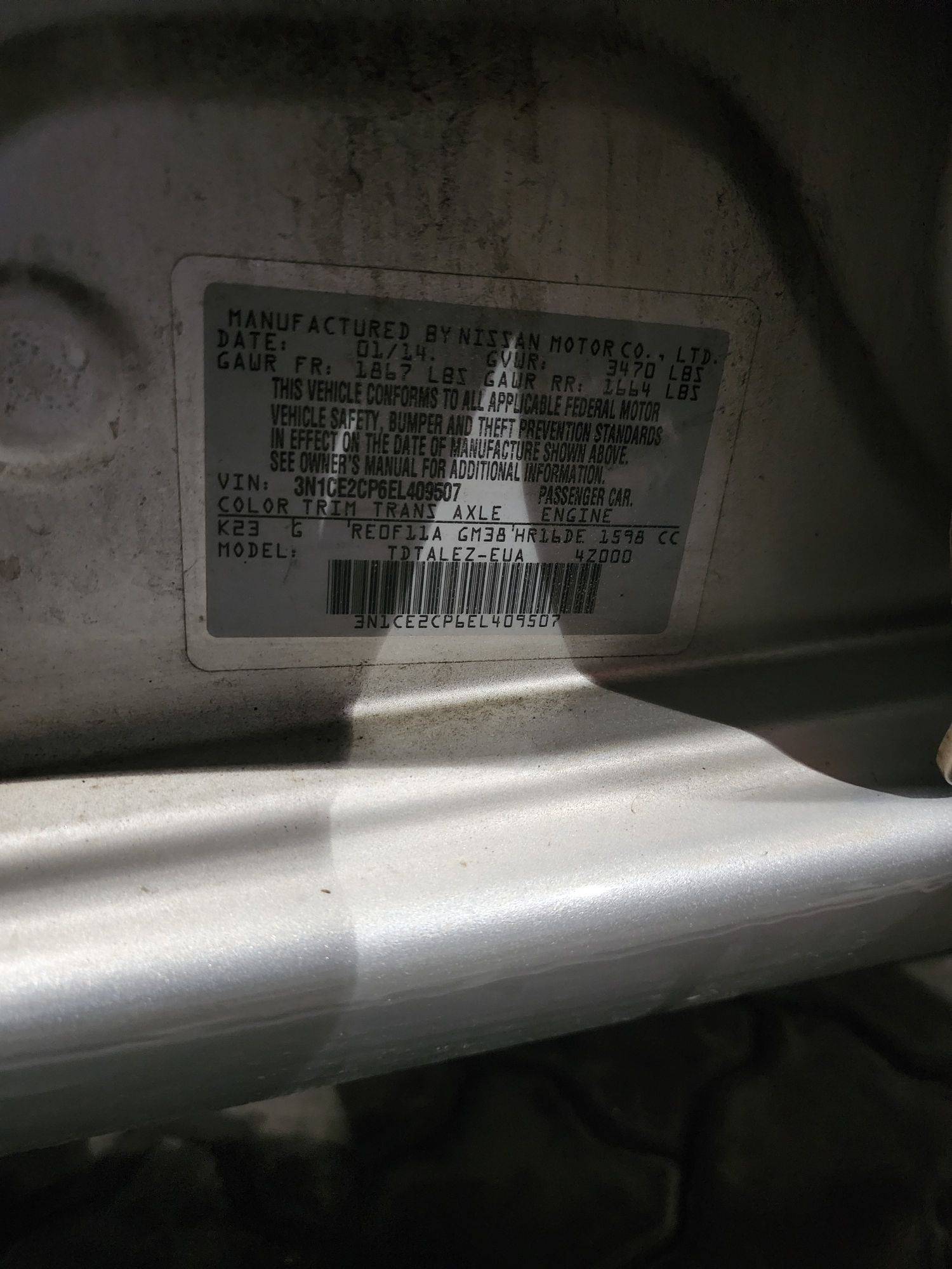 2014 NISSAN VERSA NOTE — 93852 Miles — Lot 64868073 - Marhaba Auctions Used Cars - Image 9