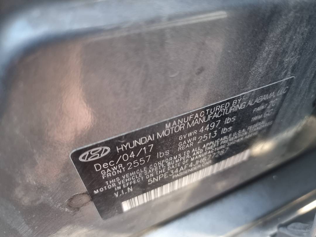 2018 HYUNDAI SONATA — 116091 Miles — Lot 677287 — Souq - Marhaba Auctions Used Cars - Image 10