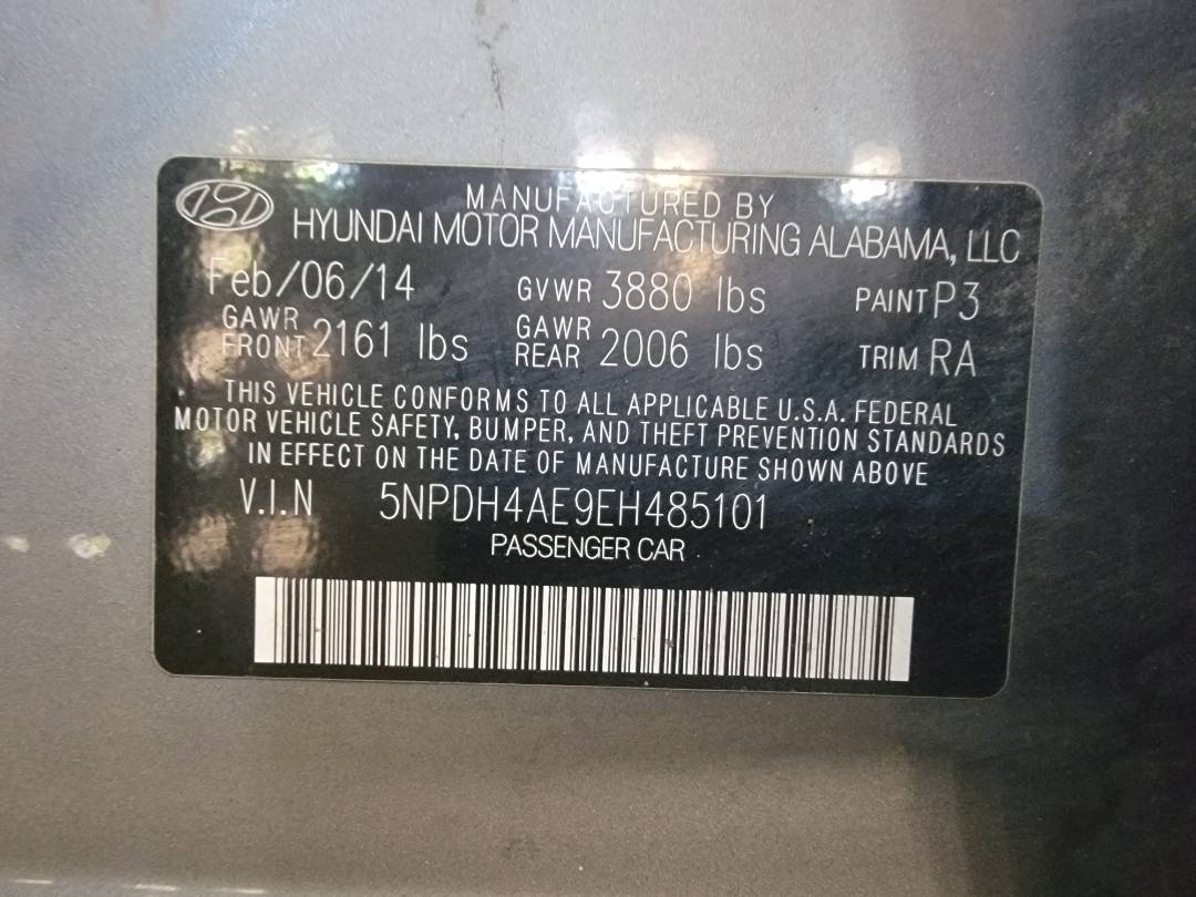 2014 HYUNDAI ELANTRA — 204852 Miles — Lot H485101 — Main - Marhaba Auctions Used Cars - Image 9