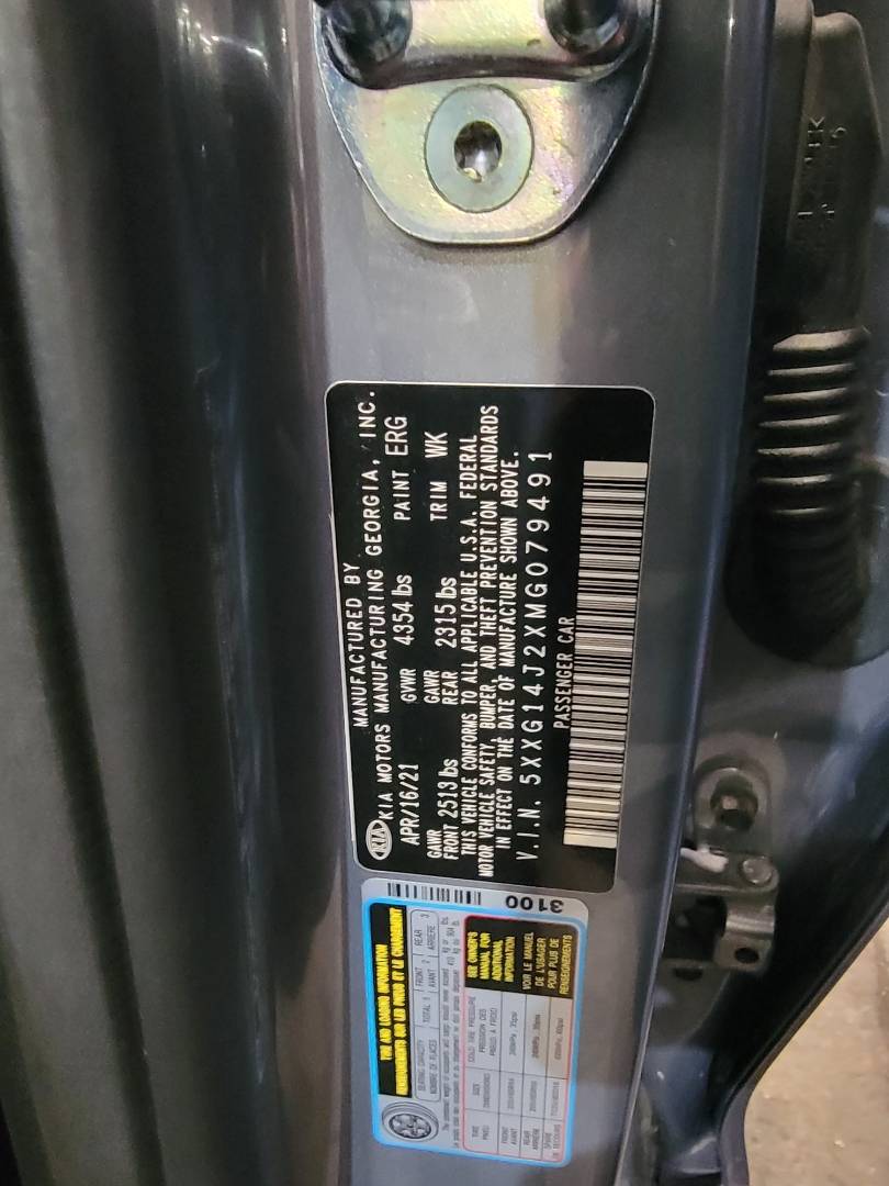 2021 KIA K5 — 66102 Miles — Lot MG079491 — Main - Marhaba Auctions Used Cars - Image 9