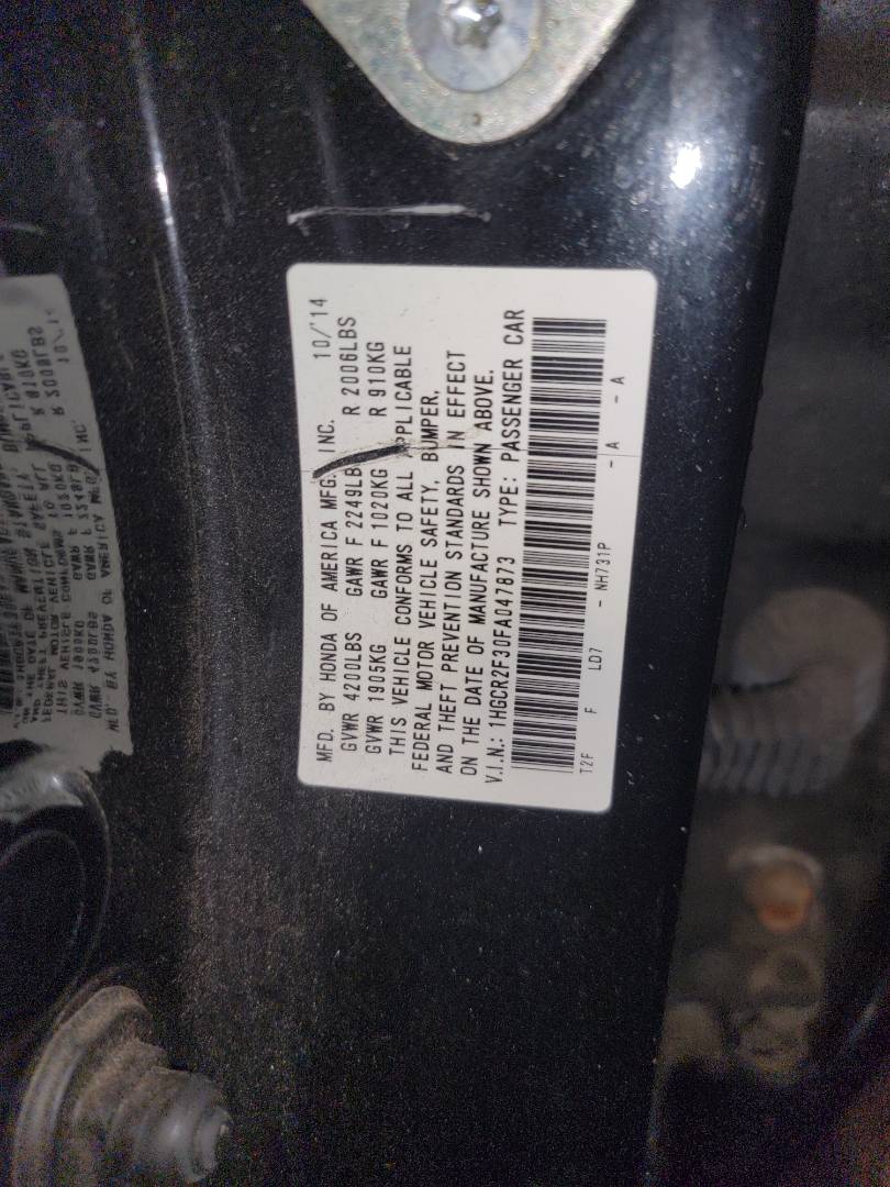 2015 HONDA ACCORD — 247339 Miles — Lot 65978233 - Marhaba Auctions Used Cars - Image 9