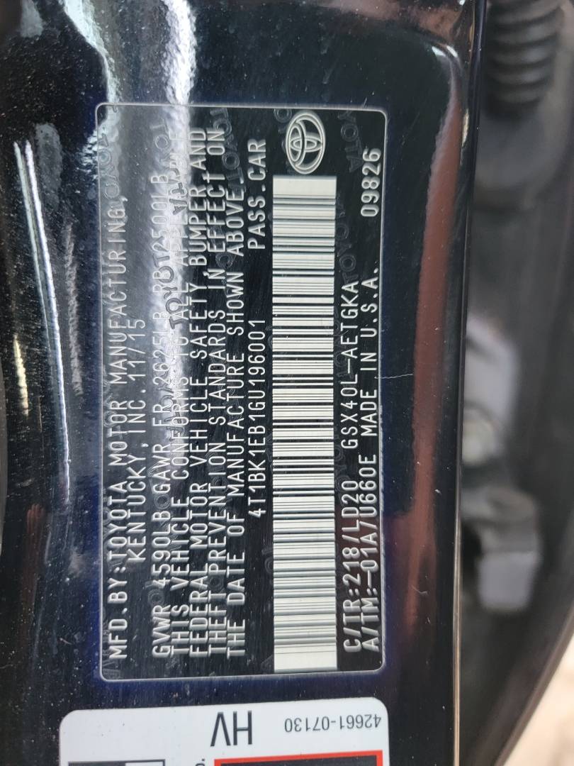 2016 TOYOTA AVALON — 157053 Miles — Lot U196001 - Marhaba Auctions Used Cars - Image 10