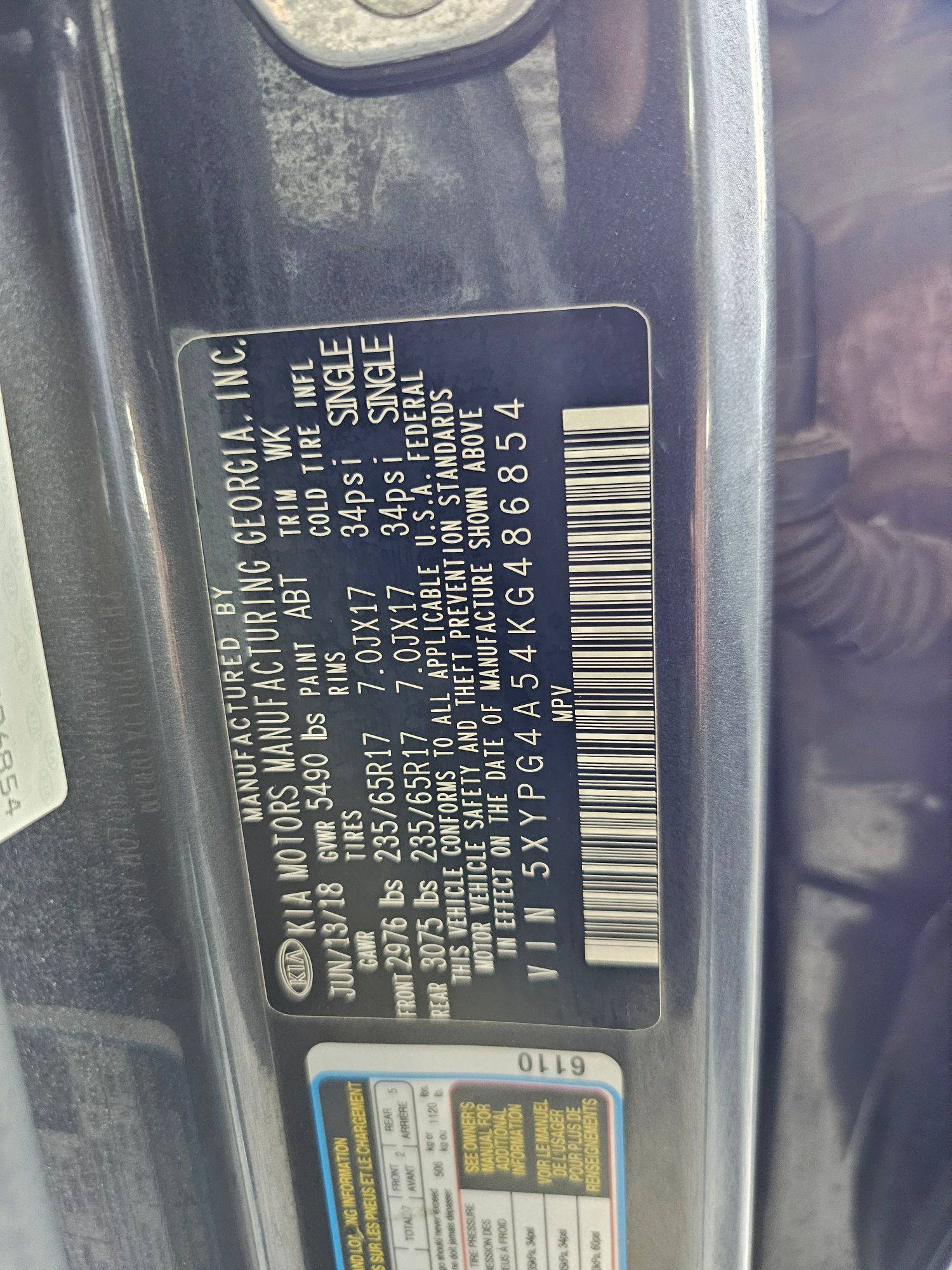 KIA SORENTO 2019 - Marhaba Auction Used Cars - Image 9