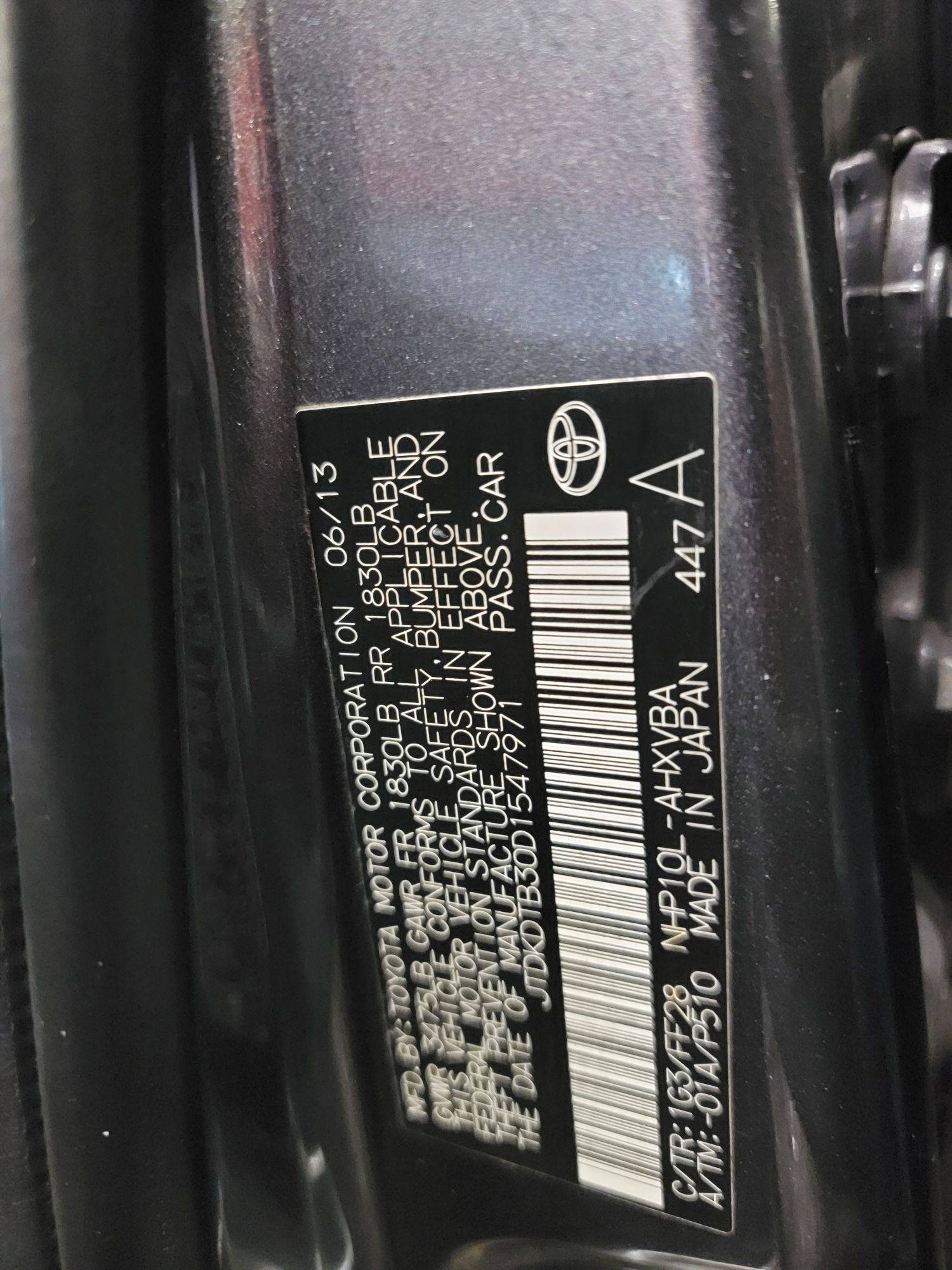 TOYOTA PRIUS C 2013 - Marhaba Auction Used Cars - Image 8