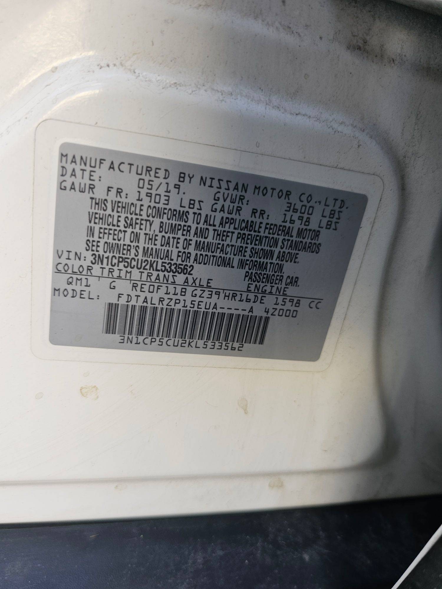 2019 NISSAN KICKS — 90096 Miles — Lot 94724215 — Al Sajaa - Marhaba Auctions Used Cars - Image 8