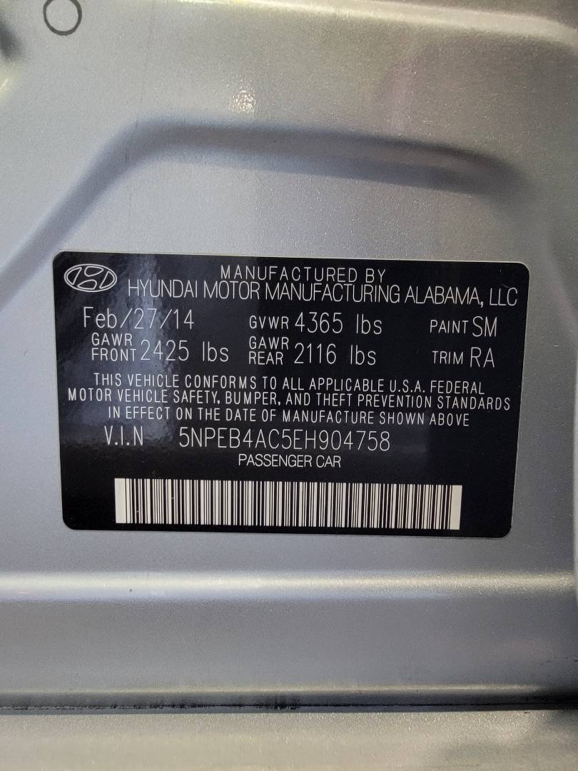 2014 HYUNDAI SONATA — 204552 Miles — Lot 904758 — Main - Marhaba Auctions Used Cars - Image 10