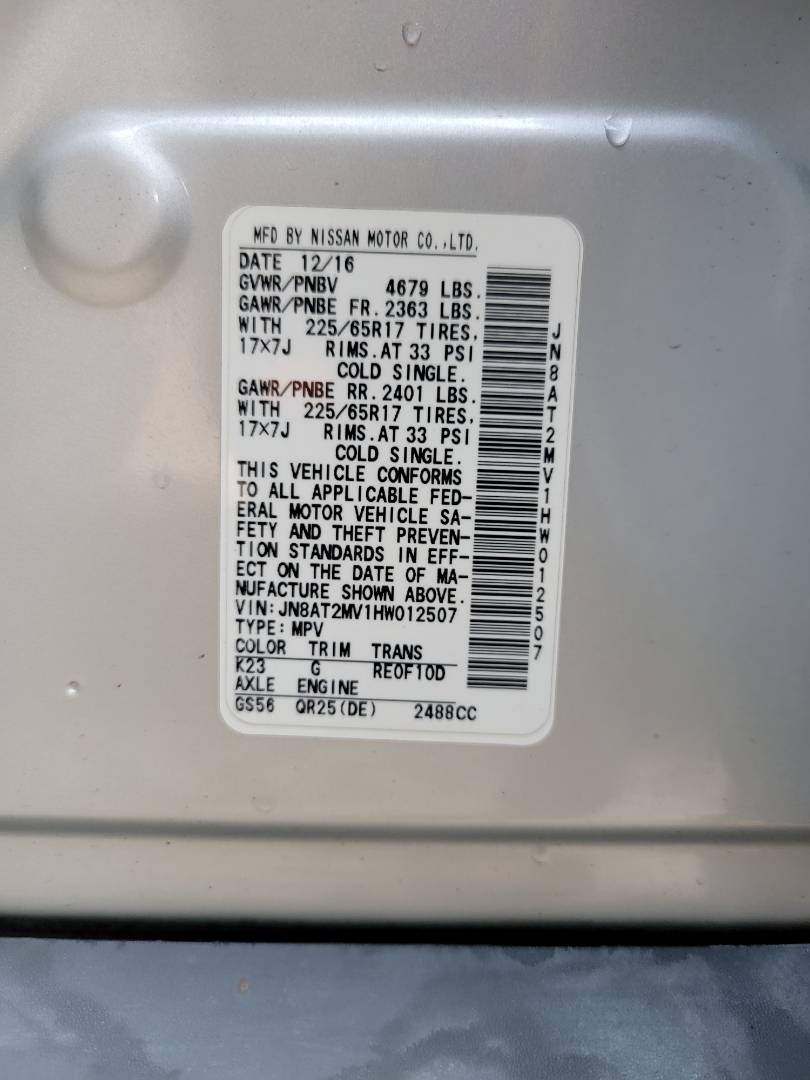 2017 NISSAN ROGUE — 108327 Miles — Lot 1HW012507 — Main - Marhaba Auctions Used Cars - Image 10