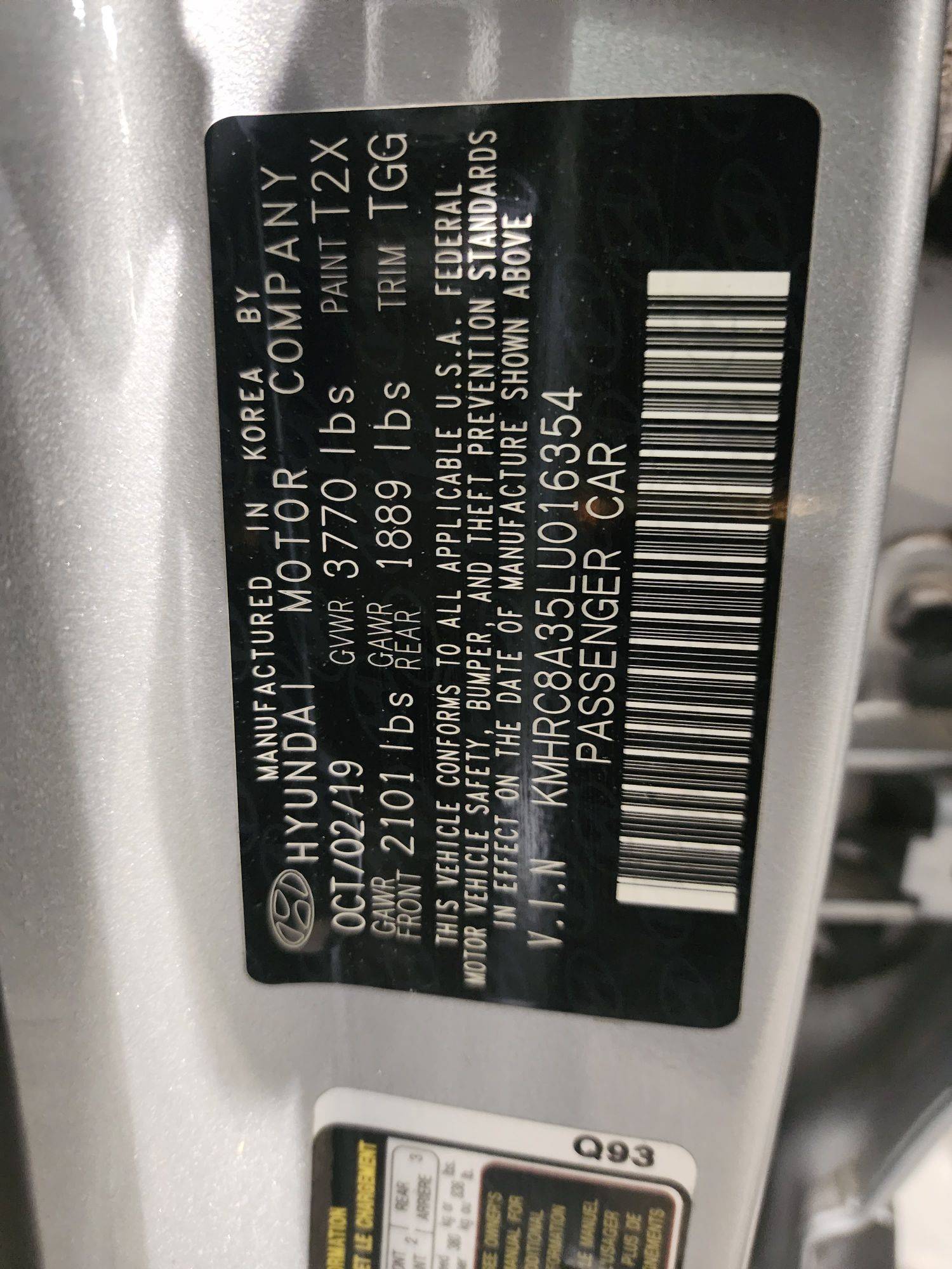 2020 HYUNDAI VENUE SEL — 51117 Miles — Lot 016354 - Marhaba Auctions Used Cars - Image 8