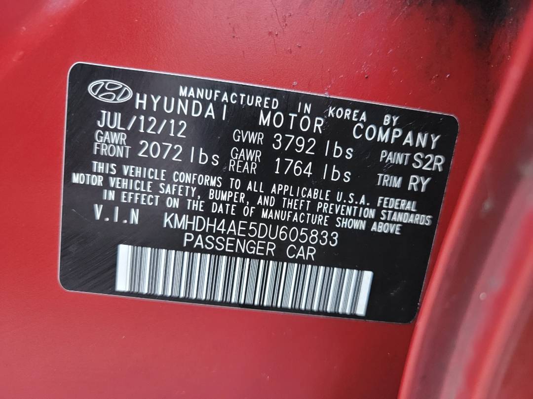 2013 HYUNDAI ELANTRA — 245449 Miles — Lot 38101165 - Marhaba Auctions Used Cars - Image 8