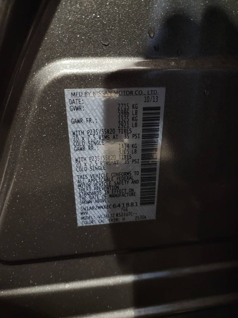 2014 NISSAN PATHFINDER — 181130 Miles — Lot 38330662 - Marhaba Auctions Used Cars - Image 3
