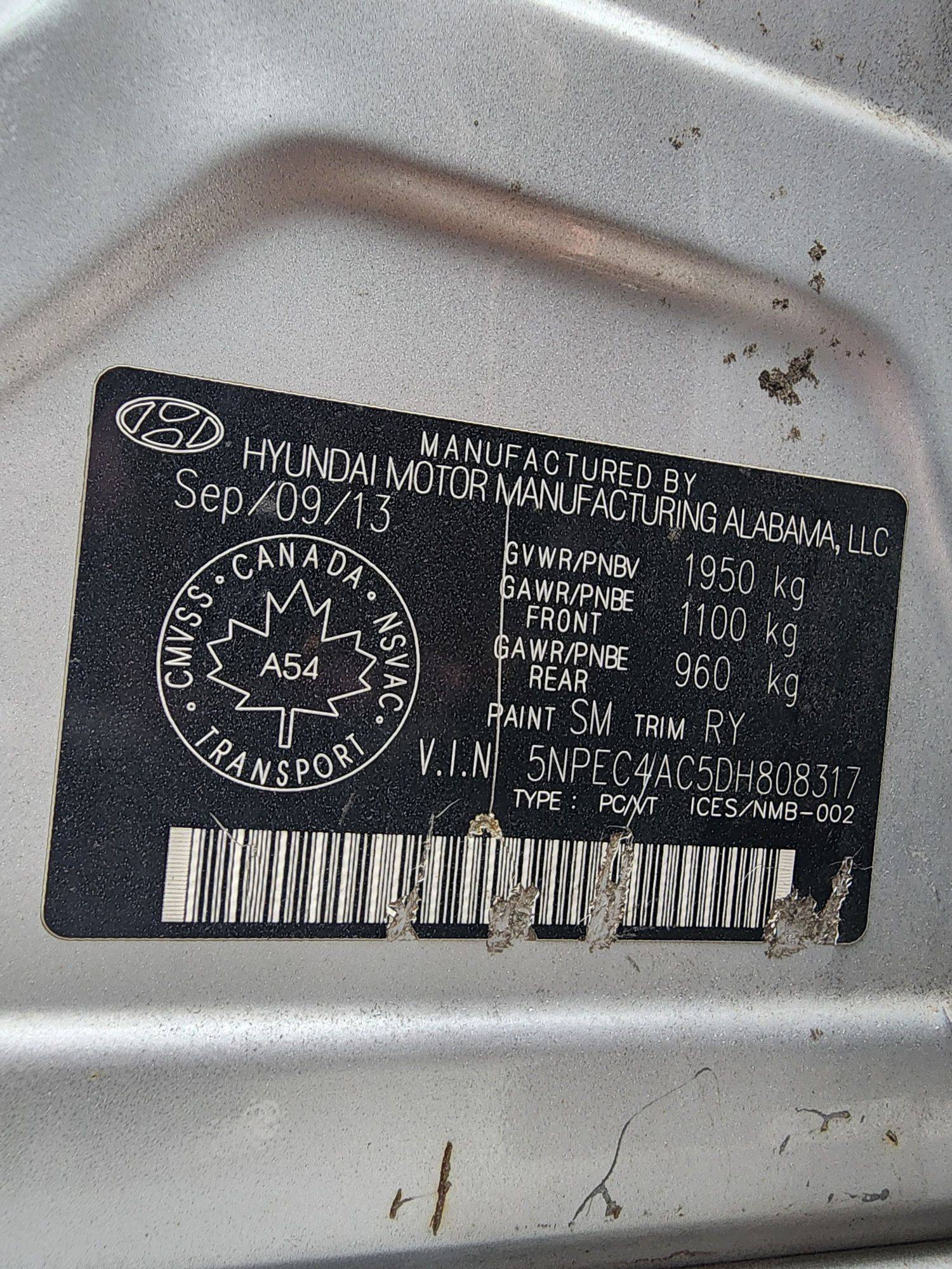 2013 HYUNDAI SONATA — 156987 KM — Lot 12276491 — Al Quoz - Marhaba Auctions Used Cars - Image 11