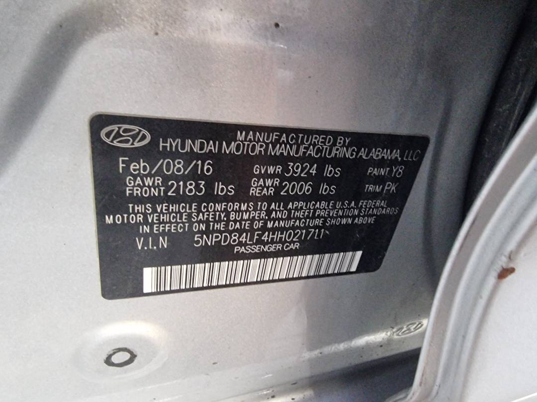 2017 HYUNDAI ELANTRA — 175865 Miles — Lot H021711 — Ind. 12 - Marhaba Auctions Used Cars - Image 7