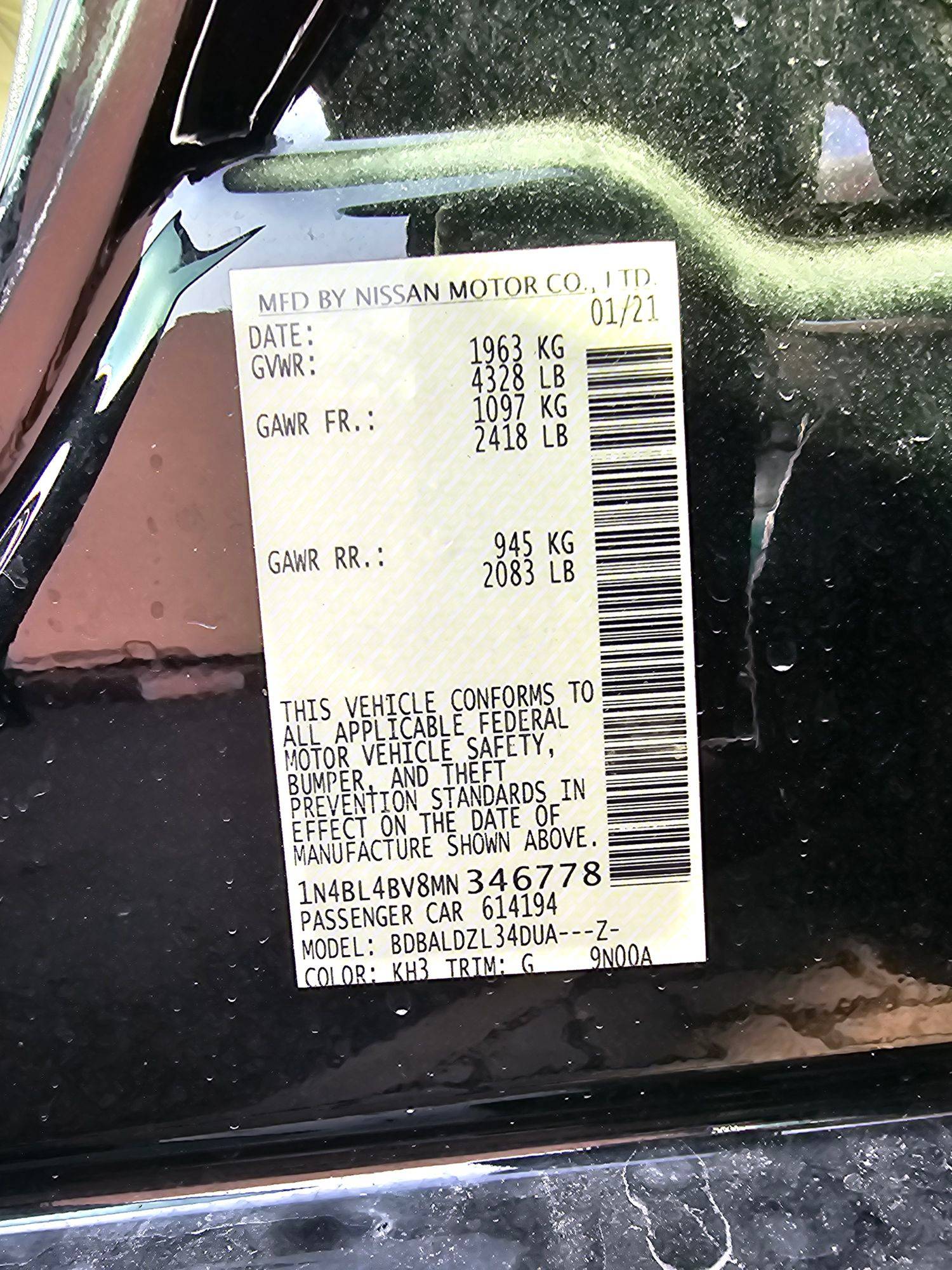 NISSAN ALTIMA 2021 - Marhaba Auction Used Cars - Image 10