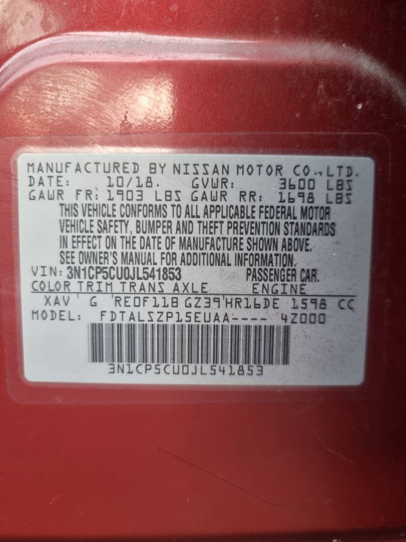 2018 NISSAN KICKS — 29399 Miles — Lot 1215487 — Souq - Marhaba Auctions Used Cars - Image 9