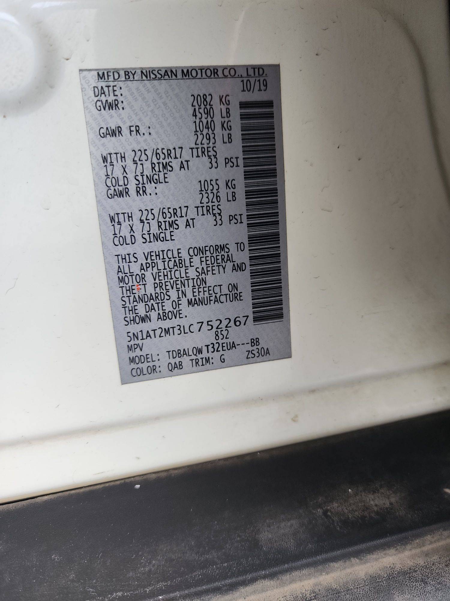 2020 NISSAN ROGUE — 85602 Miles — Lot LC752267 — Main - Marhaba Auctions Used Cars - Image 9