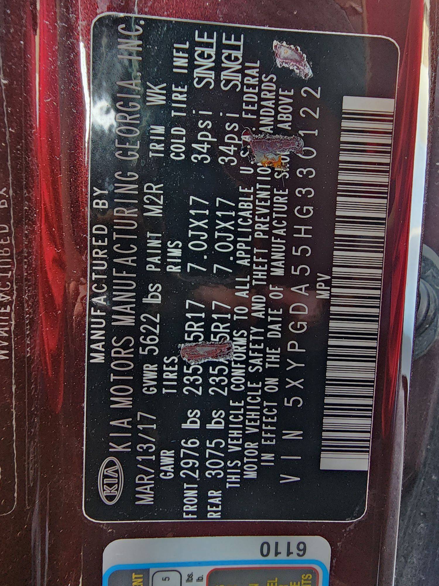 KIA SORENTO 2017 - Marhaba Auction Used Cars - Image 11