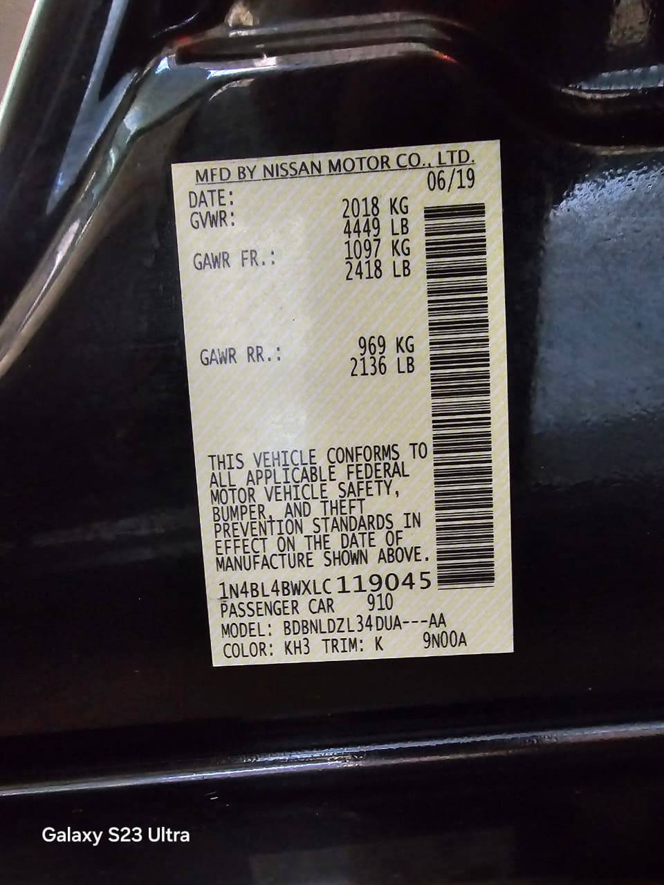 2020 NISSAN ALTIMA — 35794 Miles — Lot 42965275 — Main - Marhaba Auctions Used Cars - Image 11