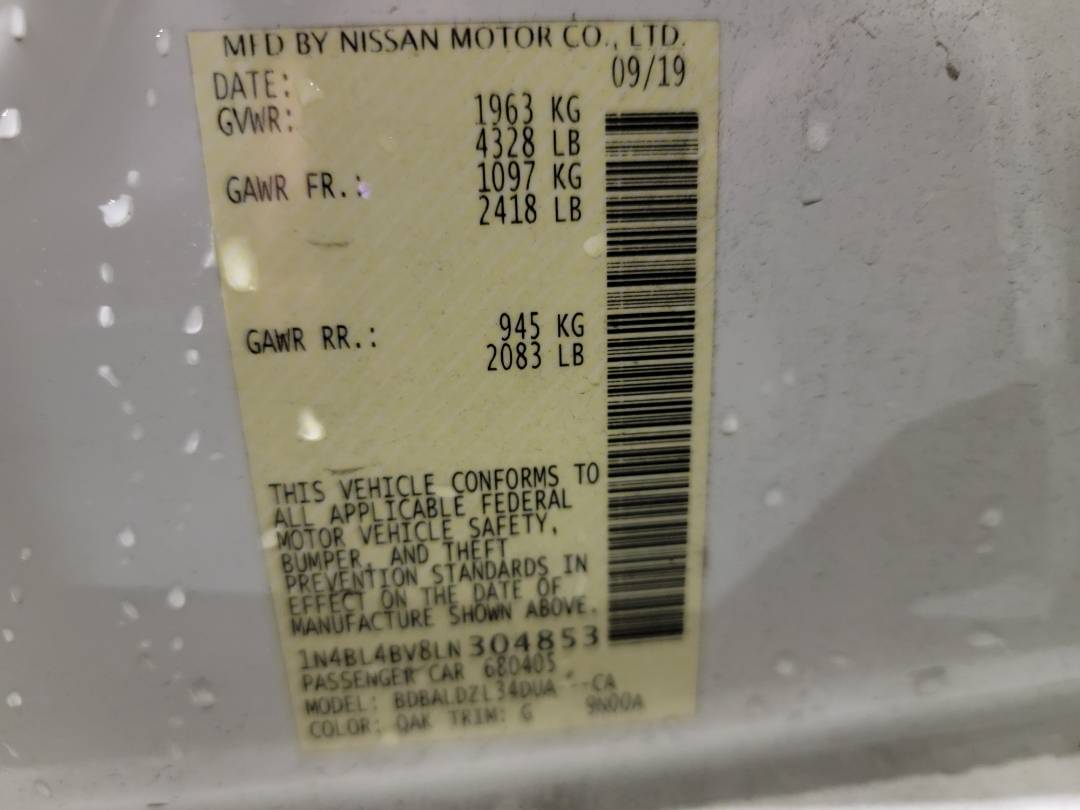2020 NISSAN ALTIMA — 66284 Miles — Lot N304853 - Marhaba Auctions Used Cars - Image 7