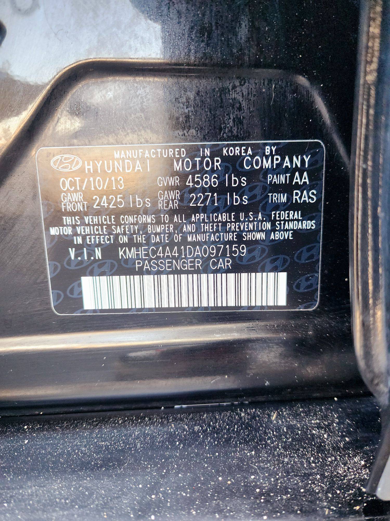 2013 HYUNDAI SONATA — 82517 Miles — Lot 97159 — Main - Marhaba Auctions Used Cars - Image 8