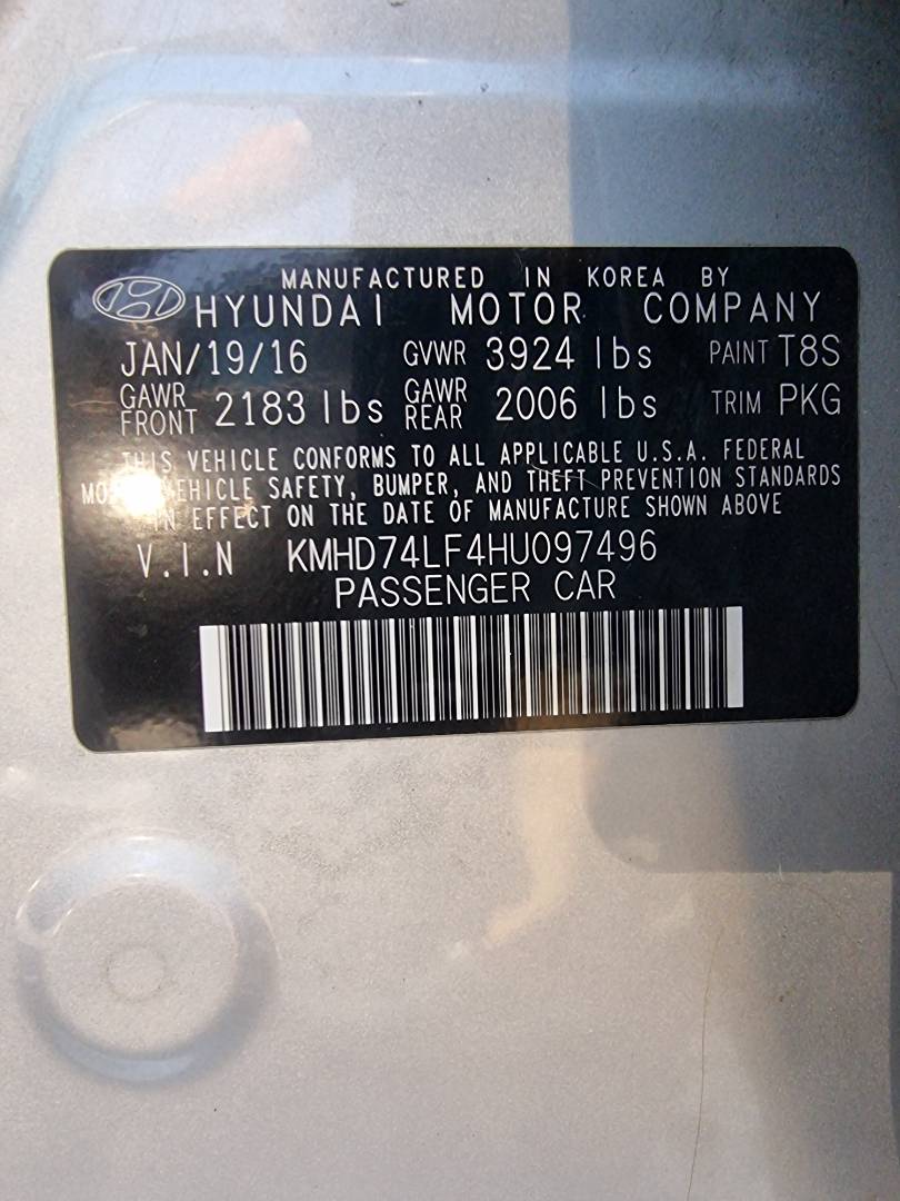 2017 HYUNDAI ELANTRA — 121868 Miles — Lot 125487 — Ind. 12 - Marhaba Auctions Used Cars - Image 9