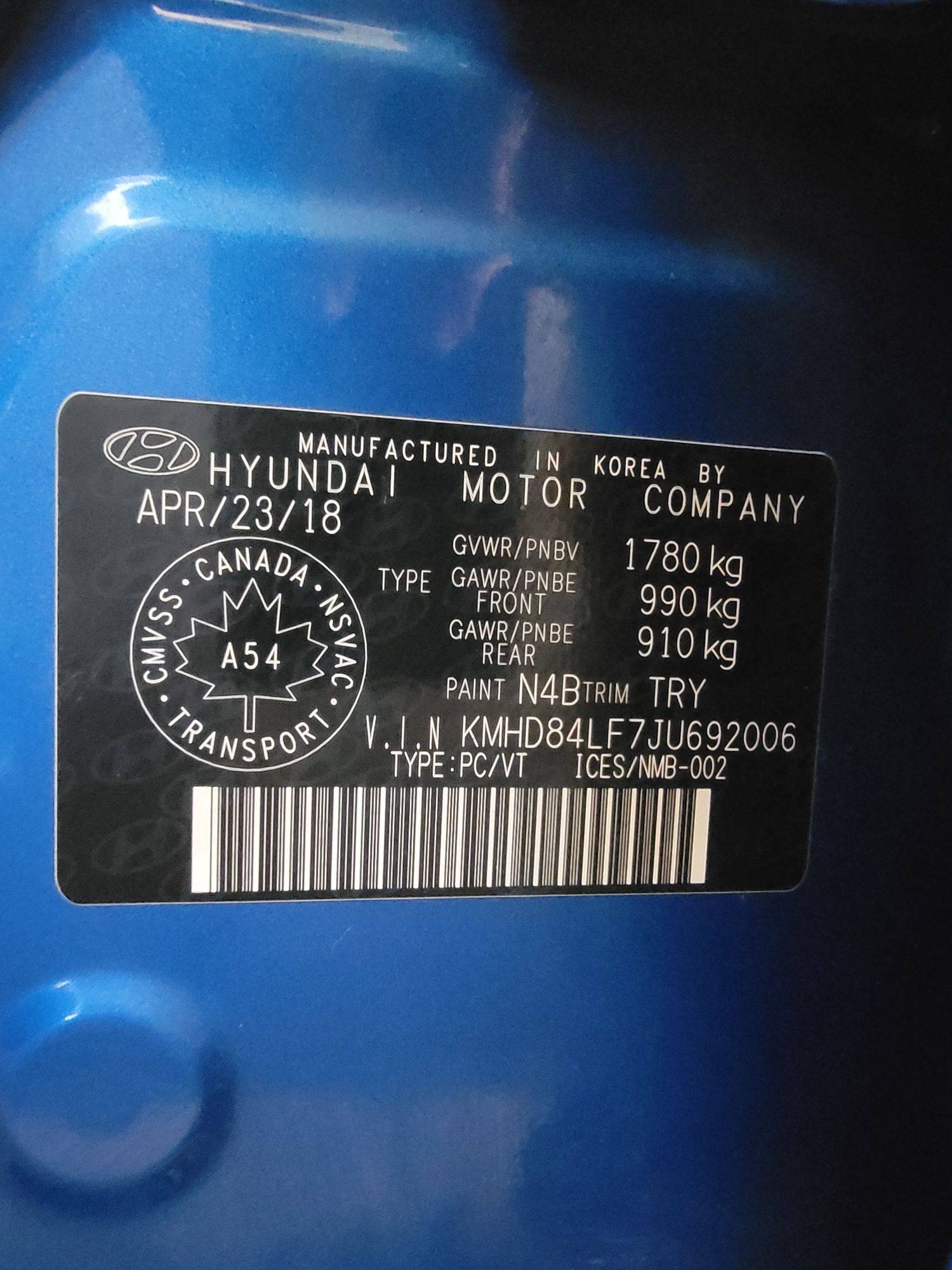 2018 HYUNDAI ELANTRA — 206550 KM — Lot U692006 — Ind. 12 - Marhaba Auctions Used Cars - Image 11