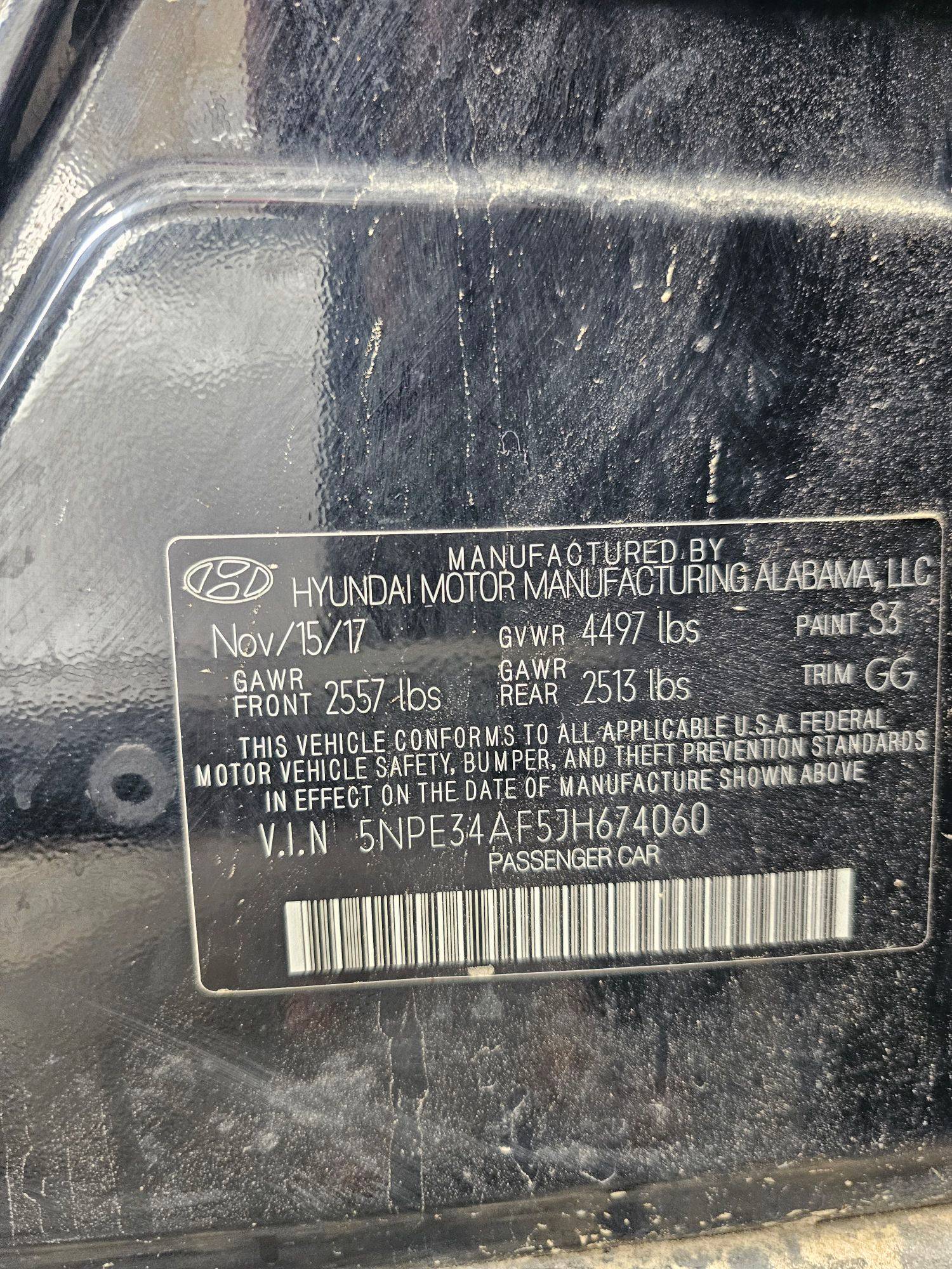 HYUNDAI SONATA 2018 - Marhaba Auction Used Cars - Image 9