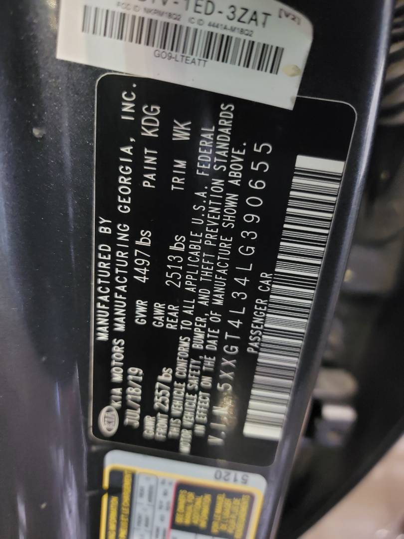 2020 KIA OPTIMA — 107064 Miles — Lot LG390655 — Main - Marhaba Auctions Used Cars - Image 10