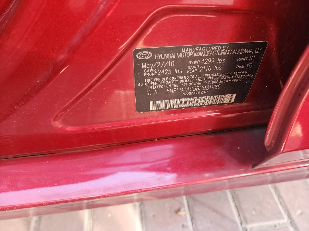 2011 HYUNDAI SONATA — 155038 Miles — Lot 37559464 - Marhaba Auctions Used Cars - Image 4