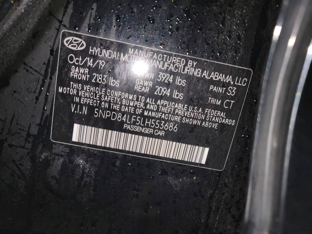 2020 HYUNDAI ELANTRA — 88290 Miles — Lot 66111323 - Marhaba Auctions Used Cars - Image 9