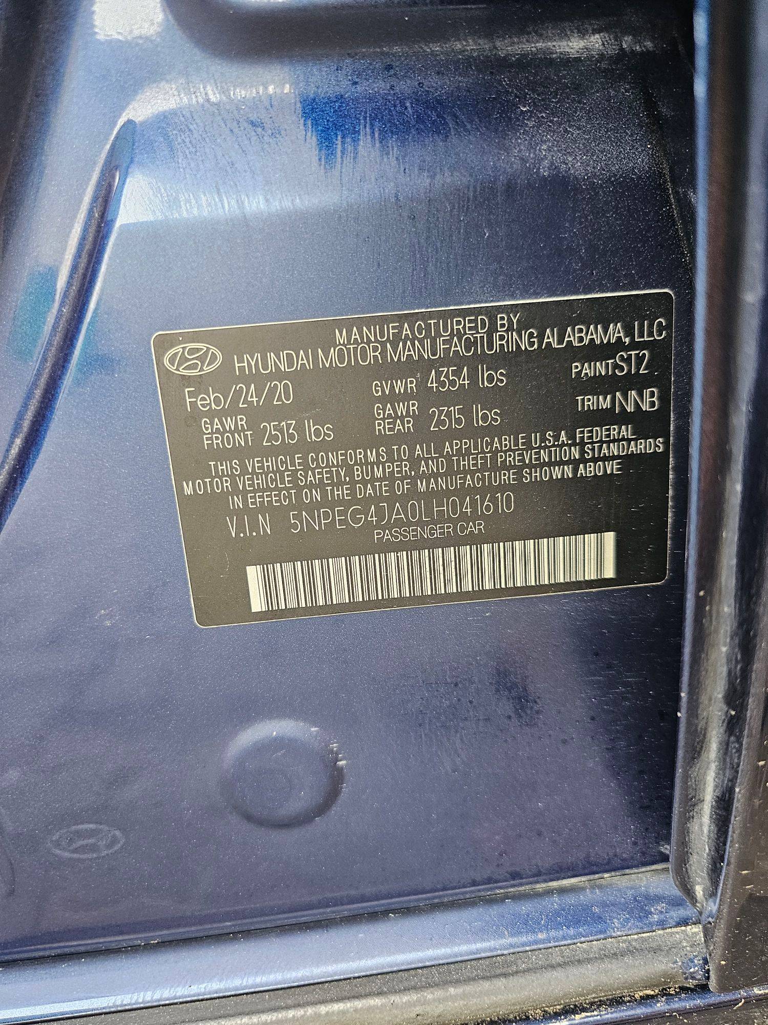 2020 HYUNDAI SONATA — 123864 KM — Lot 0LH041610 — Souq - Marhaba Auctions Used Cars - Image 9