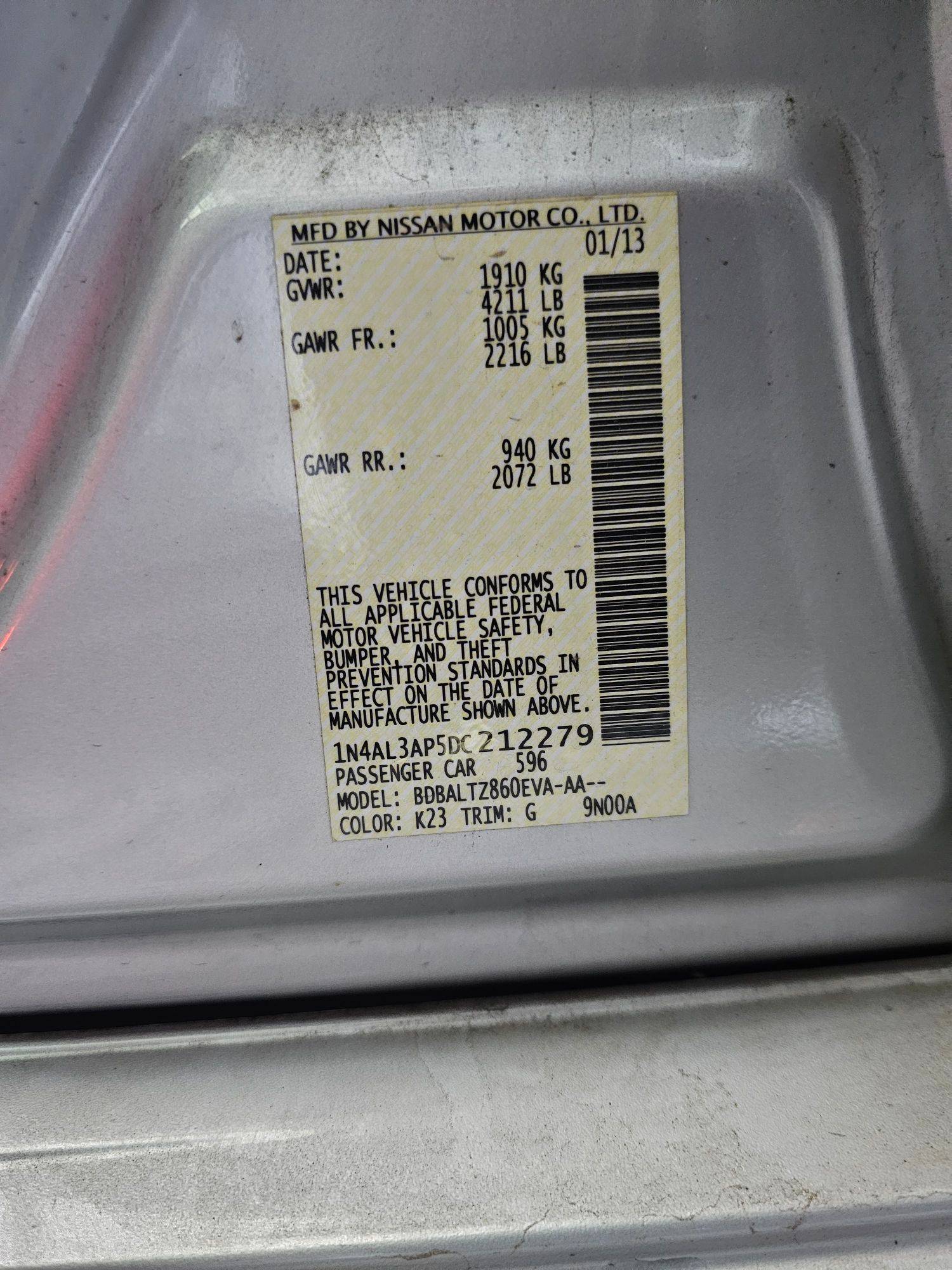 NISSAN ALTIMA 2013 - Marhaba Auction Used Cars - Image 10