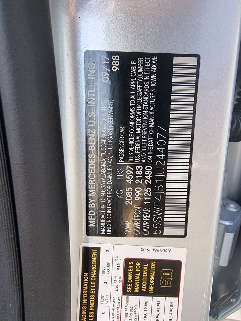 MERCEDES BENZ C300 2018 - Marhaba Auction Used Cars - Image 11