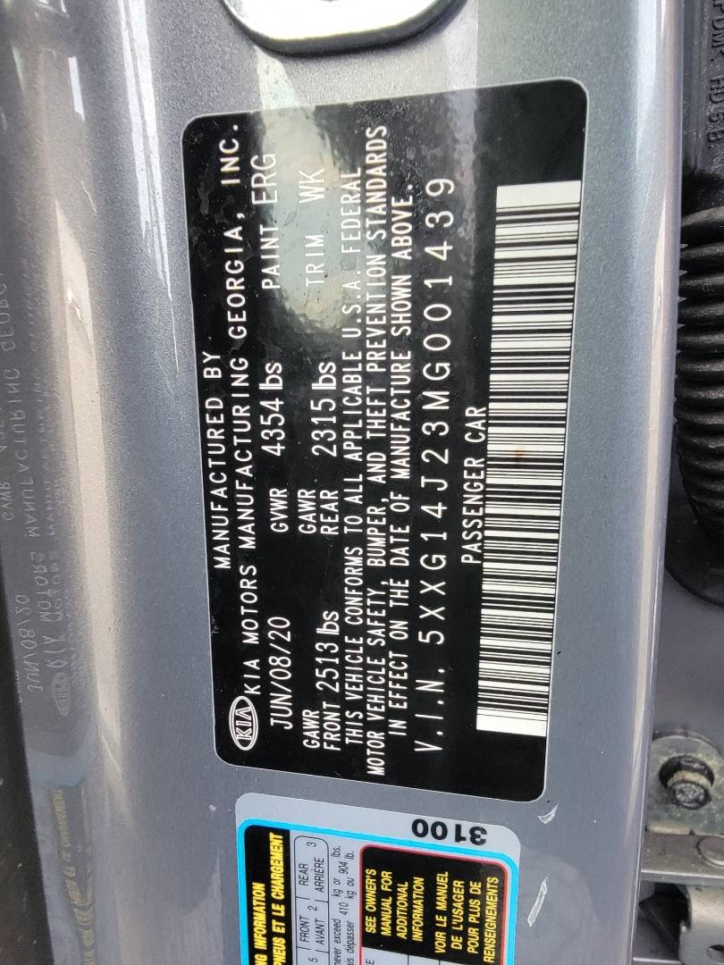 2021 KIA K5 — 38153 Miles — Lot G001439 — Main - Marhaba Auctions Used Cars - Image 10