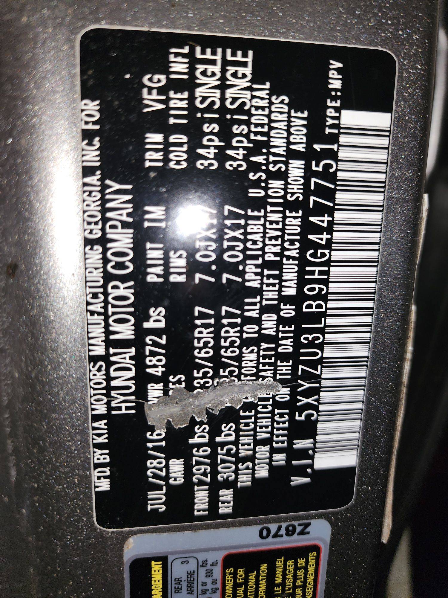 HYUNDAI SANTA FE 2017 - Marhaba Auction Used Cars - Image 11