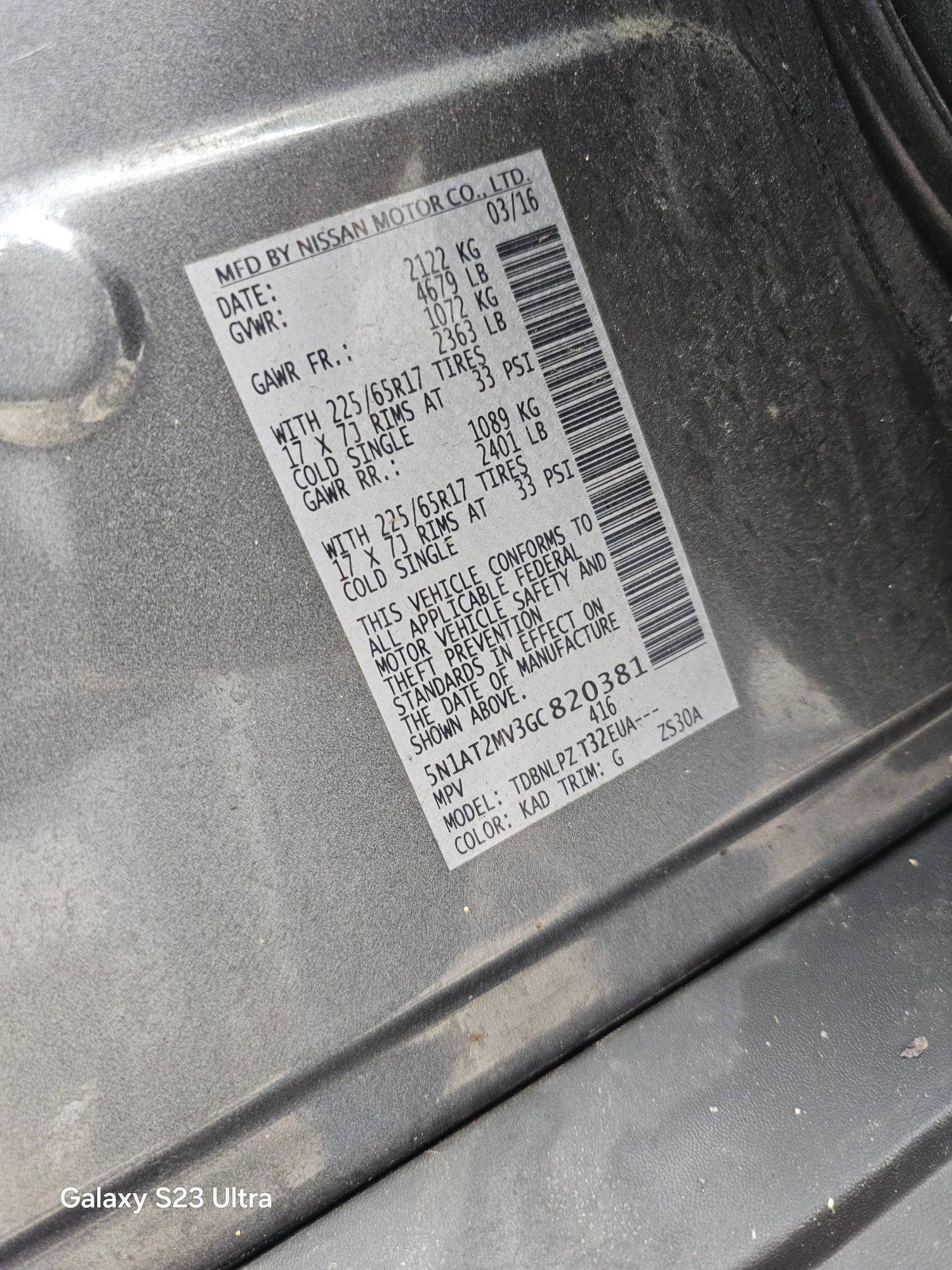 NISSAN ROGUE 2016 - Marhaba Auction Used Cars - Image 7